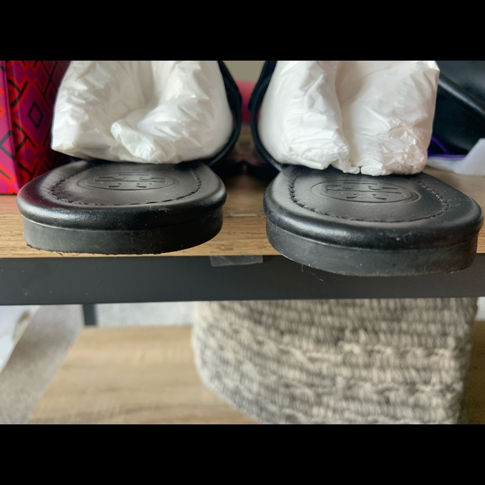 Tory Burch Black Miller Leather Sandals - Picture 9 of 15
